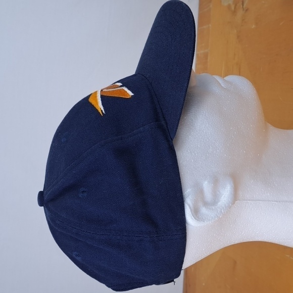 Vintage Y2K Reebok embroidered logo blue & orange casual snap back cap hat - Picture 4 of 7